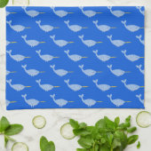 Linge De Cuisine ]Cute Blue Baby Boy Narwhal Patterned (Plié)