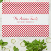 Linge De Cuisine Cute Bourgogne Rouge Blanc Français Plaid Check Go (Plié)