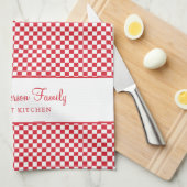 Linge De Cuisine Cute Bourgogne Rouge Blanc Français Plaid Check Go (Quart Plié)