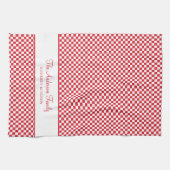 Linge De Cuisine Cute Bourgogne Rouge Blanc Français Plaid Check Go (Horizontal)