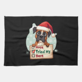 Linge De Cuisine Cute Boxer dog Dog Christmas Nice Tried my Best ( (Horizontal)