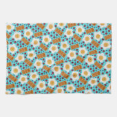 Linge De Cuisine Cute Breakfast Pattern Playful Egg and Bacon (Horizontal)