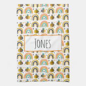 Linge De Cuisine Cute Bumble Bee et Rainbows Motif (Vertical)