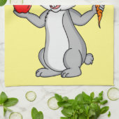 Linge De Cuisine Cute bunny rabbit with vegetables (Plié)