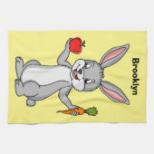 Linge De Cuisine Cute bunny rabbit with vegetables (Horizontal)
