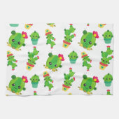 Linge De Cuisine Cute Cactus, Green Cactus, Motif Cactus (Horizontal)