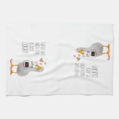 Linge De Cuisine Cute Canard Valentine (Horizontal)