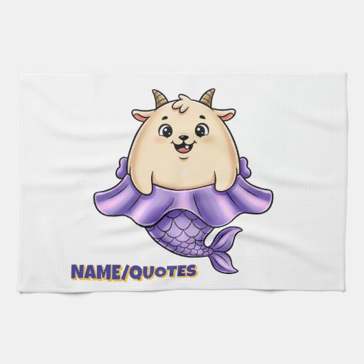 Linge De Cuisine Cute Capricorn Cartoon – Whimsical Zodiac (Horizontal)