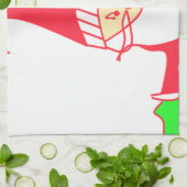 Linge De Cuisine Cute Cartoon Mouse Collection Père Noël. (Plié)