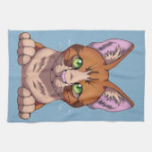 Linge De Cuisine Cute chat (Horizontal)