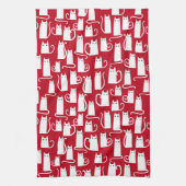 Linge De Cuisine Cute chat rouge et blanc (Vertical)