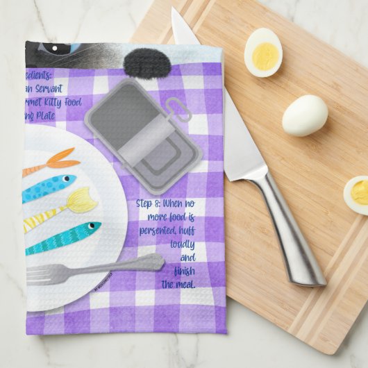 Linge De Cuisine Cute chat siamese (Quart Plié)