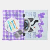 Linge De Cuisine Cute chat siamese (Horizontal)