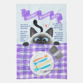 Linge De Cuisine Cute chat siamese (Vertical)