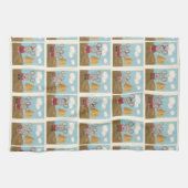 Linge De Cuisine Cute Cheesy Souris Famille Bande dessinée (Horizontal)