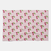 Linge De Cuisine Cute Cherry Motif sur Pastel Pink (Horizontal)