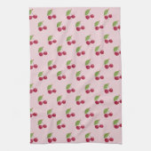 Linge De Cuisine Cute Cherry Motif sur Pastel Pink (Vertical)