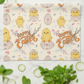 Linge De Cuisine Cute Chicks & Oeufs Printemps (Plié)