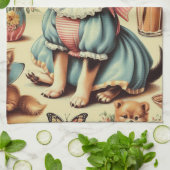 Linge De Cuisine Cute Chihuahua Peinture Chiot (Plié)