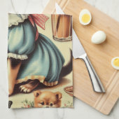 Linge De Cuisine Cute Chihuahua Peinture Chiot (Quart Plié)