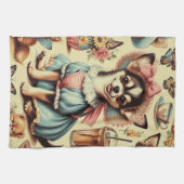 Linge De Cuisine Cute Chihuahua Peinture Chiot (Horizontal)