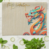 Linge De Cuisine Cute Chinois Nouvel An Dragon Zodiac KT (Plié)