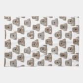 Linge De Cuisine Cute chocolat Labrador Retriever Chien Aquarelle (Horizontal)