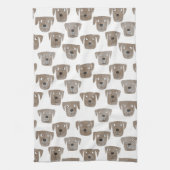 Linge De Cuisine Cute chocolat Labrador Retriever Chien Aquarelle (Vertical)