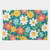 Linge De Cuisine Cute Daisy Flower Botanique motif école girly (Horizontal)