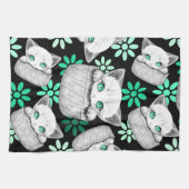 Linge De Cuisine Cute de chat et pointe joueuse à partir d'une poch (Horizontal)