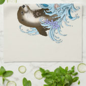 Linge De Cuisine Cute d'eau de la rivière Otter (Plié)