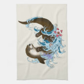 Linge De Cuisine Cute d'eau de la rivière Otter (Vertical)