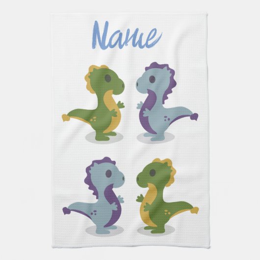 Linge De Cuisine Cute Dinosaur Paire Thunder_Cove (Vertical)