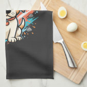 Linge De Cuisine Cute Dog Paint Splash Vector Art_1 (Quart Plié)
