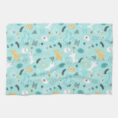 Linge De Cuisine Cute Easter Bunny Pattern Kawaii Rabbits Eggs  (Horizontal)