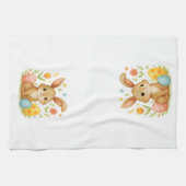 Linge De Cuisine Cute Easter Bunny with Eggs Kitchen Towel (Horizontal)