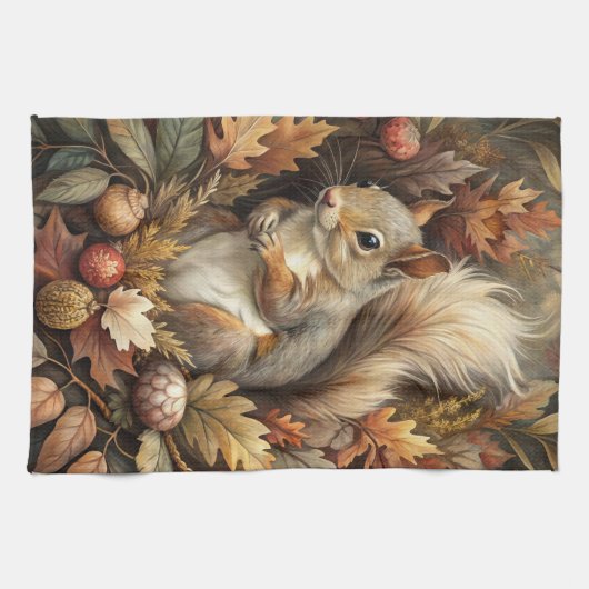 Linge De Cuisine Cute écureuil (Horizontal)