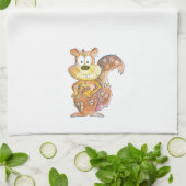 Linge De Cuisine Cute écureuil Brown Whimsical (Plié)