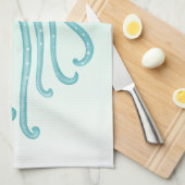 Linge De Cuisine Cute et amusante méduse bleu-vert (Quart Plié)