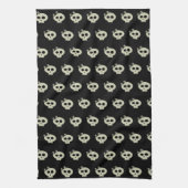 Linge De Cuisine Cute fille Motif crâne noir Halloween (Vertical)