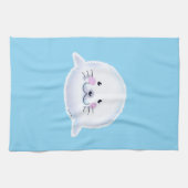 Linge De Cuisine Cute Fluffy Baby Seal Illustration (Horizontal)