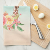 Linge De Cuisine Cute Giraffe Aquarelle Maman & Bébé (Quart Plié)