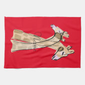 Linge De Cuisine Cute Giraffe Couple Thunder_Cove (Horizontal)