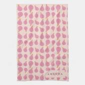 Linge De Cuisine Cute Girly Feminine Pear Monogramme Cadeaux Initia (Vertical)