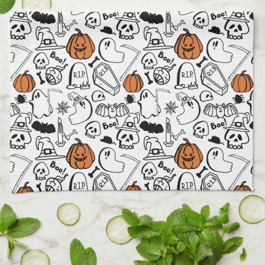 Linge De Cuisine Cute Halloween (Plié)