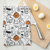 Linge De Cuisine Cute Halloween (Quart Plié)