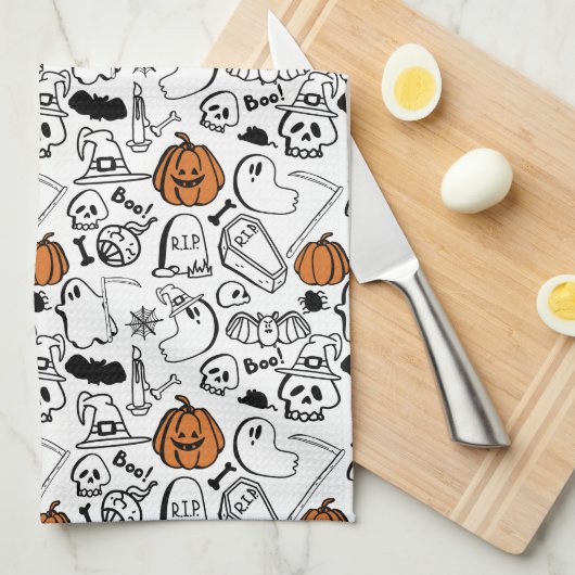 Linge De Cuisine Cute Halloween (Quart Plié)