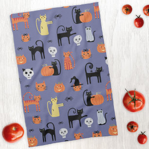 Linge De Cuisine Cute Halloween Chat Éffrayant