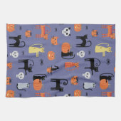 Linge De Cuisine Cute Halloween Chat Éffrayant (Horizontal)