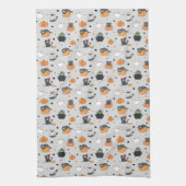 Linge De Cuisine Cute Halloween Chats et Fantômes Motif (Vertical)